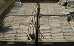 ancient reclaimed marble pavers packaged in a box ready to ship